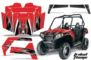 Polaris RZR 570 Graphic Kit - All Years Tribal Flame Red