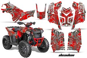 Polaris Scrambler XP 850 / 1000 ATV Graphic Kit - 2013-2016 Deaden Red