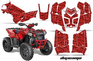Polaris Scrambler XP 850 / 1000 ATV Graphic Kit - 2013-2016 Digi Camo Red