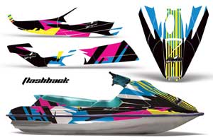 Sea Doo Bombardier GTS Jet Ski Graphic Kit - 1992-1997 Flashback