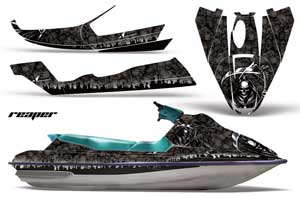 Sea Doo Bombardier GTS Jet Ski Graphic Kit - 1992-1997 Reaper Black