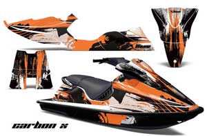 Sea Doo XP Bombardier Jet Ski Graphic Kit - 1994-1996 Carbon X Orange