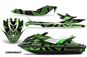 Sea Doo GTI / GTR / GTS Sitdown Jet Ski Graphic Kit - 2011-2018 Conspiracy Green