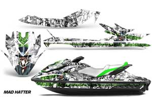 Sea Doo GTI / GTR / GTS Sitdown Jet Ski Graphic Kit - 2011-2018 Mad Hatter White