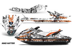 Sea Doo GTI / GTR / GTS Sitdown Jet Ski Graphic Kit - 2011-2018 Mad Hatter White