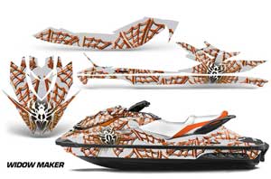 Sea Doo GTI / GTR / GTS Sitdown Jet Ski Graphic Kit - 2011-2018 Widow Maker Orange