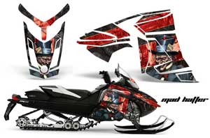 Ski Doo Rev XR Sled Graphic Kit - 2013-2018 Mad Hatter Red