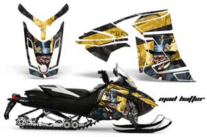 Ski Doo Rev XR Sled Graphic Kit - 2013-2018 Mad Hatter Yellow