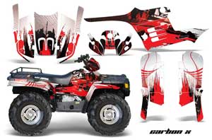 Polaris Sportsman 400 / 500 / 600 / 700 ATV Graphic Kit - 1995-2004 Carbon X Red