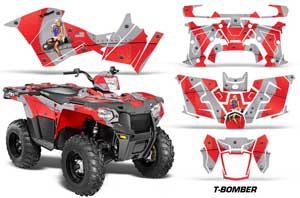 Polaris Sportsman 325ETX / 450 / 570 ATV Graphic Kit - 2014-2017 T Bomber Red