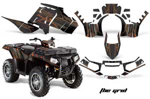 Polaris Sportsman 550 / 850 / 850SP / 1000 ATV Graphic Kit - 2009-2016 The Grid Orange