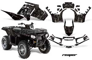 Polaris Sportsman 550 / 850 / 850SP / 1000 ATV Graphic Kit - 2009-2016 Reaper Black
