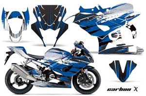 Suzuki GSXR 1000 Graphic Kit - 2005-2006 Carbon X Blue