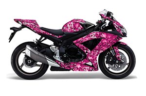 Suzuki GSXR 600 / 750 Graphic Kit - 2008-2010 Butterflies Pink