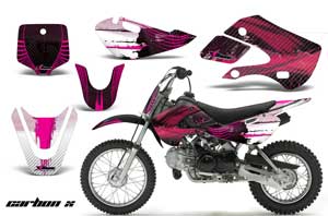 Suzuki DRZ 110 Dirt Bike Graphic Kit - All Years Carbon X Pink