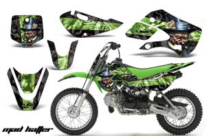Suzuki DRZ 110 Dirt Bike Graphic Kit - All Years Mad Hatter Black