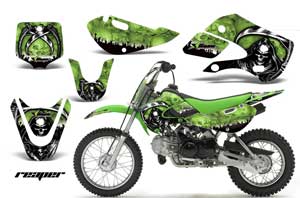 Suzuki DRZ 110 Dirt Bike Graphic Kit - All Years Reaper Green
