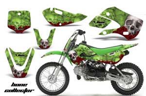 Suzuki DRZ 110 Dirt Bike Graphic Kit - All Years Bone Collector Green
