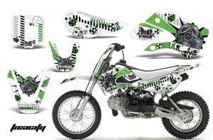 Suzuki DRZ 110 Dirt Bike Graphic Kit - All Years Toxicity White