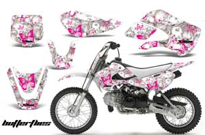Suzuki DRZ 110 Dirt Bike Graphic Kit - All Years Butterfly White
