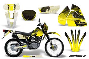 Suzuki DRZ 200 SE Dirt Bike Graphic Kit - 1996-2009 Carbon X Yellow