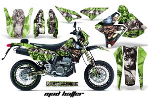 Suzuki DRZ 400 S Metal Tank Dirt Bike Graphic Kit - 2000-2018 Mad Hatter Green