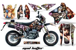 Suzuki DRZ 400 S Metal Tank Dirt Bike Graphic Kit - 2000-2018 Mad Hatter Full