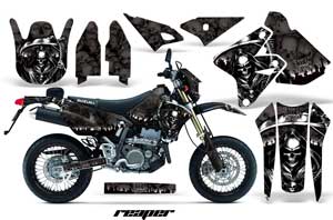 Suzuki DRZ 400 S Metal Tank Dirt Bike Graphic Kit - 2000-2018 Reaper Black