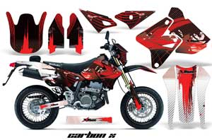 Suzuki DRZ 400 S Metal Tank Dirt Bike Graphic Kit - 2000-2018 Carbon X Red
