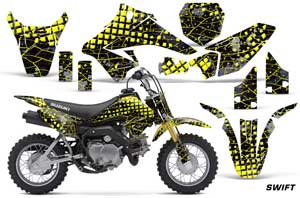 Suzuki DRZ 70 Dirt Bike Graphic Kit - 2008-2016 Swift Yellow