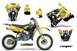 Suzuki RM 85 Dirt Bike Graphic Kit - 2002-2015 Reaper Yellow