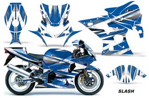 Suzuki GSXR 1000 Street Bike Graphic Kit - 2001-2002 Slash Blue