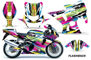 Suzuki GSXR 1000 Street Bike Custom Graphic Kit - 2001-2002