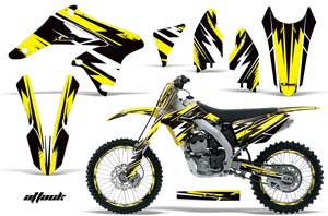 Suzuki RMZ 250 Dirt Bike Graphic Kit - 2010-2016 Attack Yellow