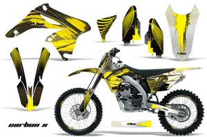 Suzuki RMZ 250 Dirt Bike Graphic Kit - 2010-2016 Carbon X Yellow