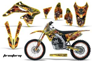 Suzuki RMZ 250 Dirt Bike Graphic Kit - 2010-2016 Firestorm Yellow