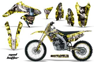 Suzuki RMZ 250 Dirt Bike Graphic Kit - 2010-2016 Mad Hatter Yellow