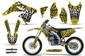 Suzuki RMZ 250 Dirt Bike Graphic Kit - 2010-2016 Widow Maker Yellow