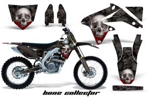 Suzuki RMZ 450 Dirt Bike Graphic Kit - 2008-2016 Bone Collector Black