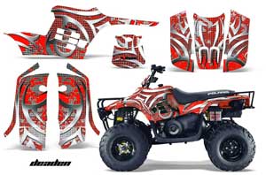 Polaris Trailboss 330 ATV Graphic Kit - 2004-2009 Deaden Red