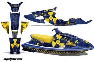 Yamaha Wave Raider Jet Ski Graphic Kit - 1994-1996 Meltdown Blue