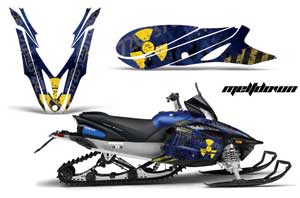Yamaha Apex Sled Graphic Kit - 2011-2018 Meltdown Blue