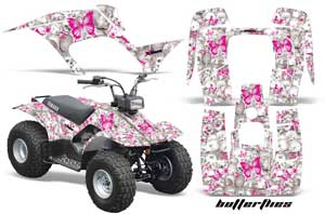 Yamaha Breeze 125 ATV Graphic Kit - 1989-2007 Butterfly Pink