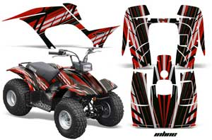 Yamaha Breeze 125 ATV Graphic Kit - 1989-2007 In Line Red