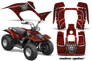 Yamaha Breeze 125 ATV Graphic Kit - 1989-2007 Widow Maker Red
