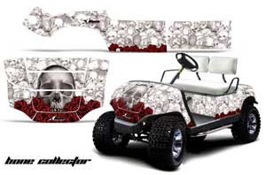 Yamaha G-Series Golf Cart Graphic Kit - 1995-2006 Bone Collector White