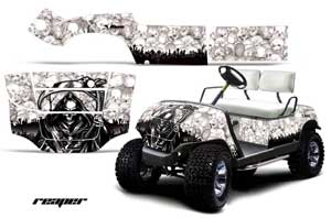 Yamaha G-Series Golf Cart Graphic Kit - 1995-2006 Reaper White
