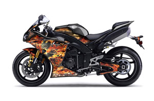 Yamaha R1 Graphic Kit - 2010-2012 Firestorm Black