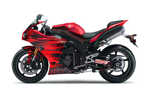 Yamaha R1 Graphic Kit - 2010-2012 Carbon X Red