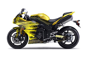 Yamaha R1 Graphic Kit - 2010-2012 Carbon X Yellow